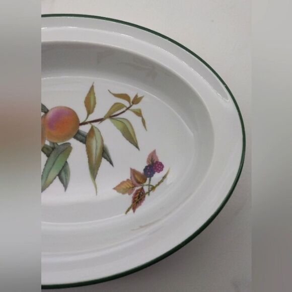 Royal Worcester Evesham Vale Serveware Oval Platter Dish Home Dining Vintage - Picture 4 of 13